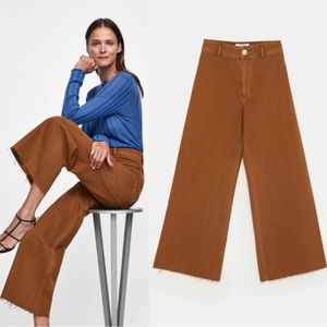 ZARA THE MARINE STRAIGHT JEANS - CARAMEL BROWN 🧸SIZE 2